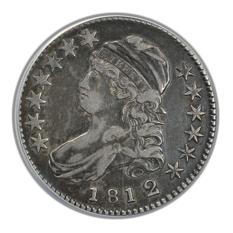 1812/1 Capped Bust Half Dollar 50C ANACS VF35 - Small 8 Obverse