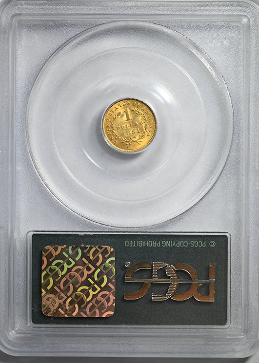 1851 Type 1 Liberty Head Gold Dollar G$1 PCGS MS63 OGH