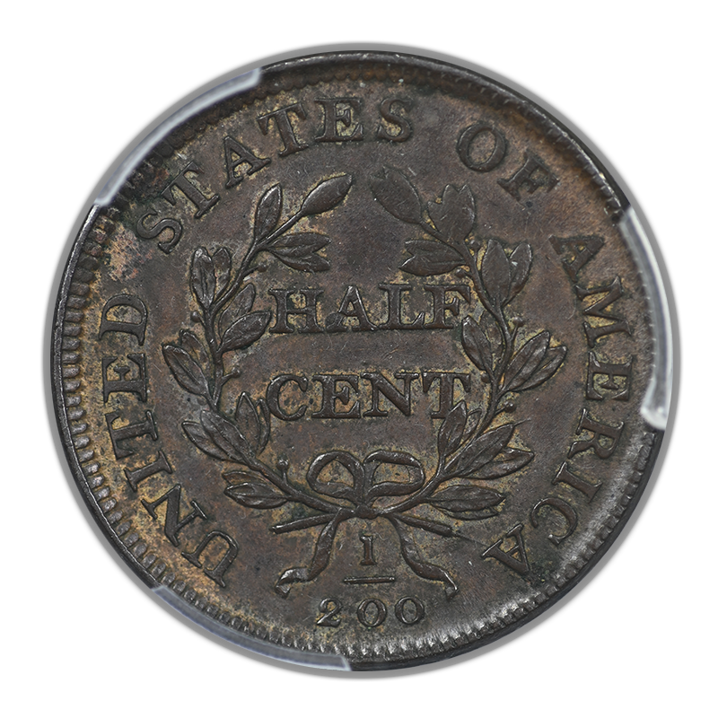 1808 Draped Bust Half Cent 1/2C PCGS MS61BN