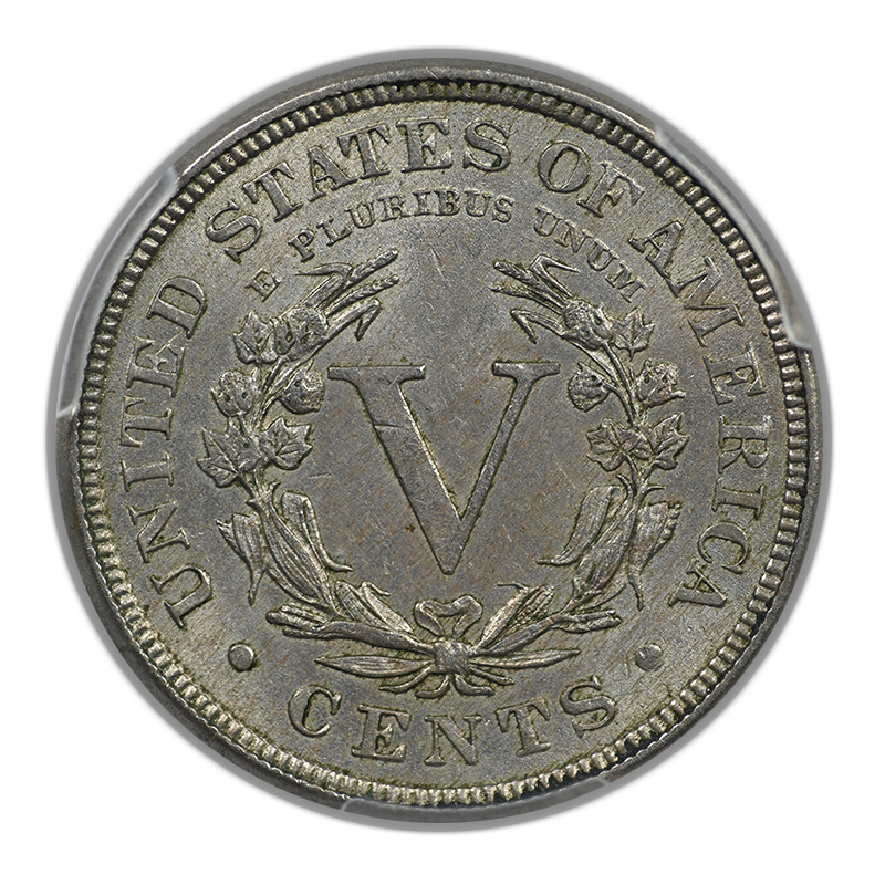 1886 Liberty V-Nickel 5C PCGS AU55
