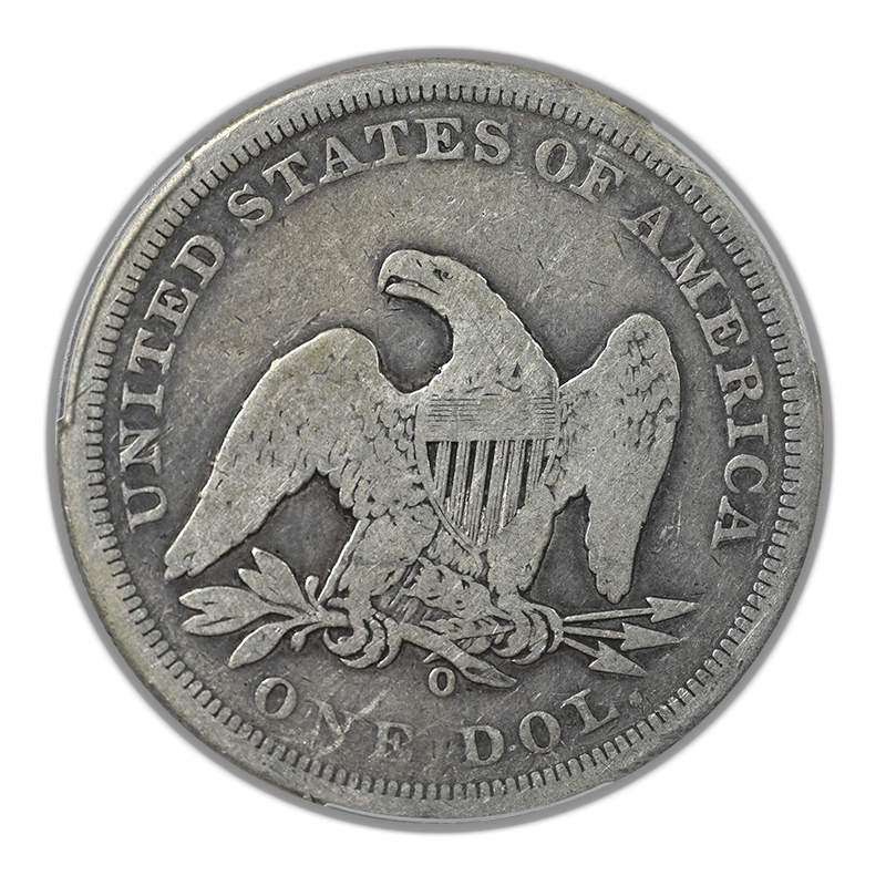 1860-O Liberty Seated Dollar $1 PCGS VG08