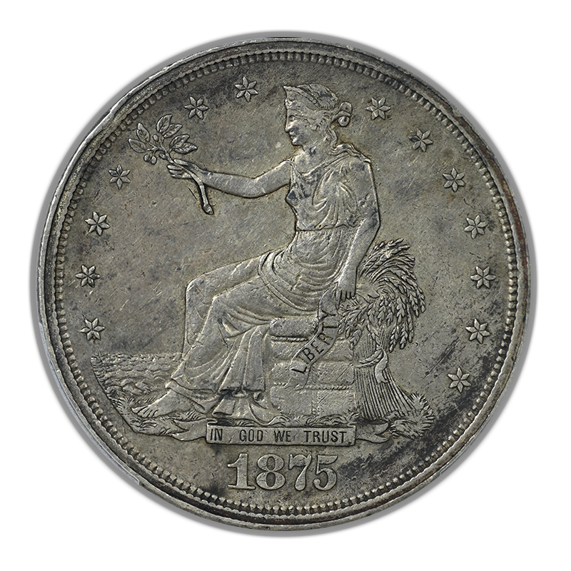 1875-S Trade Dollar T$1 PCGS AU50