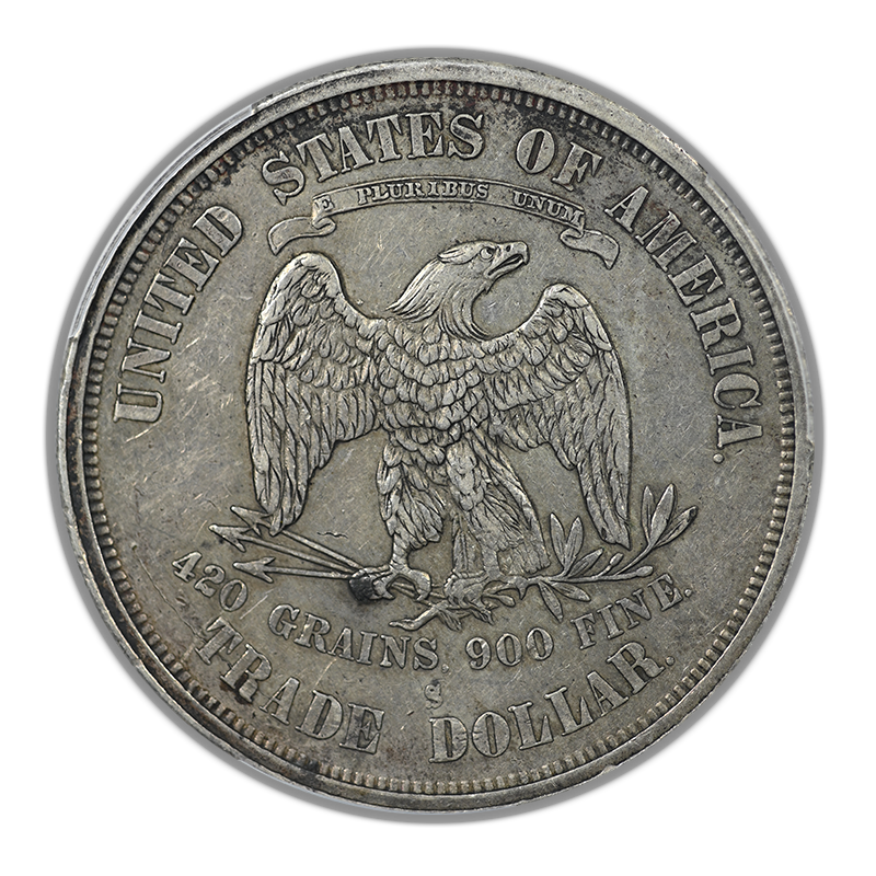 1875-S Trade Dollar T$1 PCGS AU50