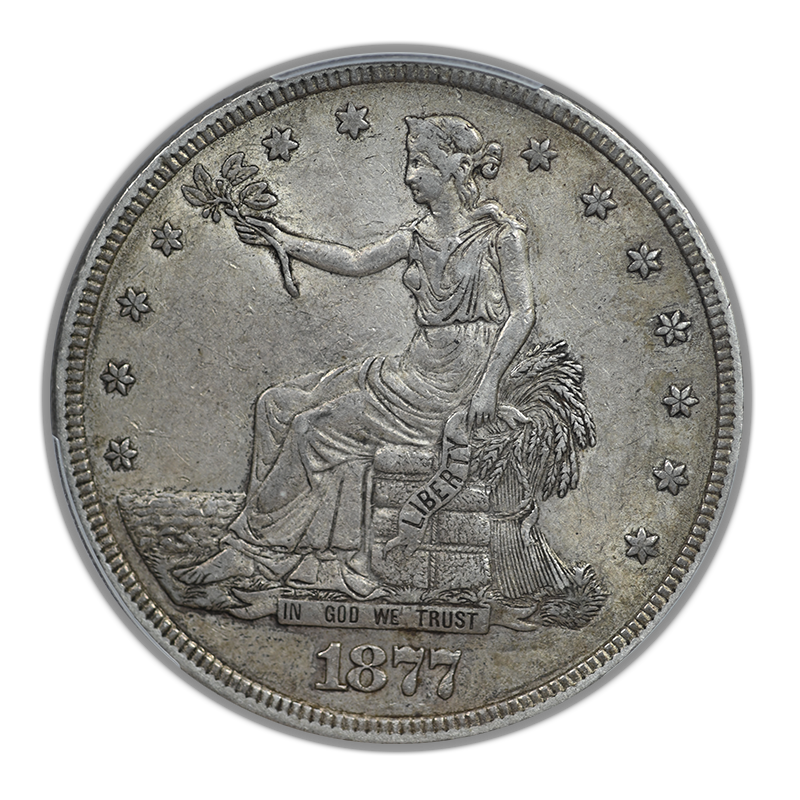 1877 Trade Dollar T$1 PCGS AU53 CAC