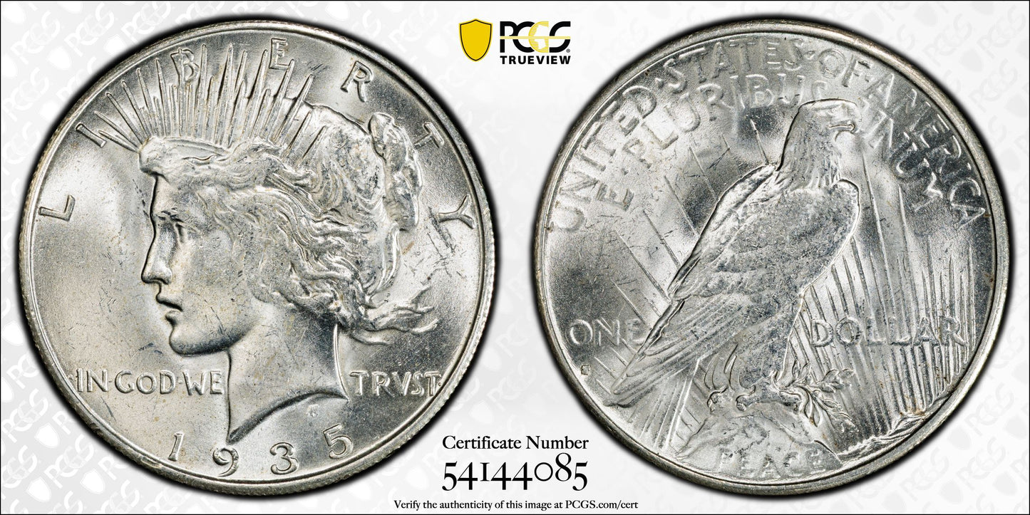 1935-S Peace Dollar $1 PCGS MS61