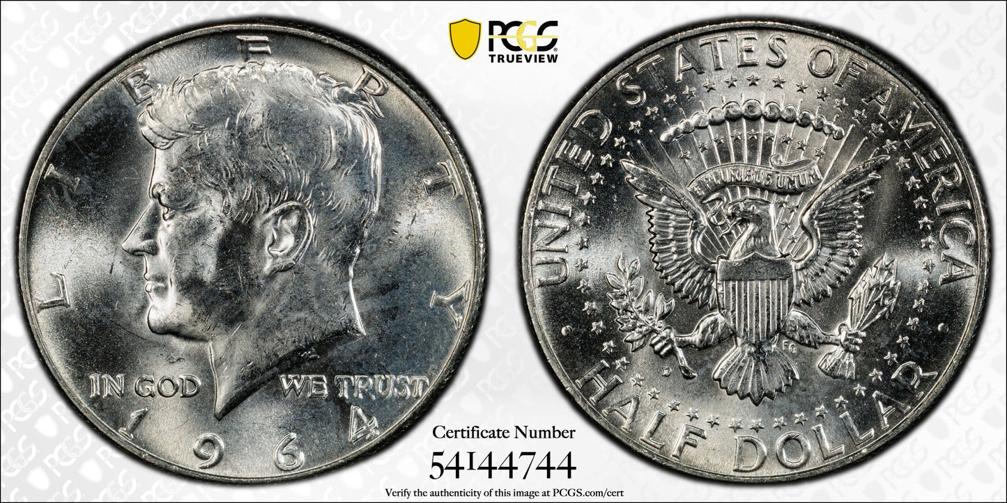 1964-D Quadrupled Die Obverse Kennedy Half Dollar 50C PCGS MS64 QDO FS-105