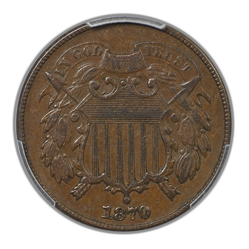 1870 Two Cent Piece 2C PCGS XF45