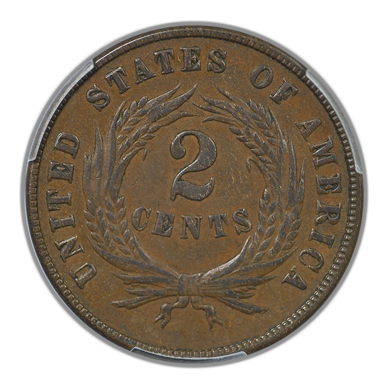 1870 Two Cent Piece 2C PCGS XF45