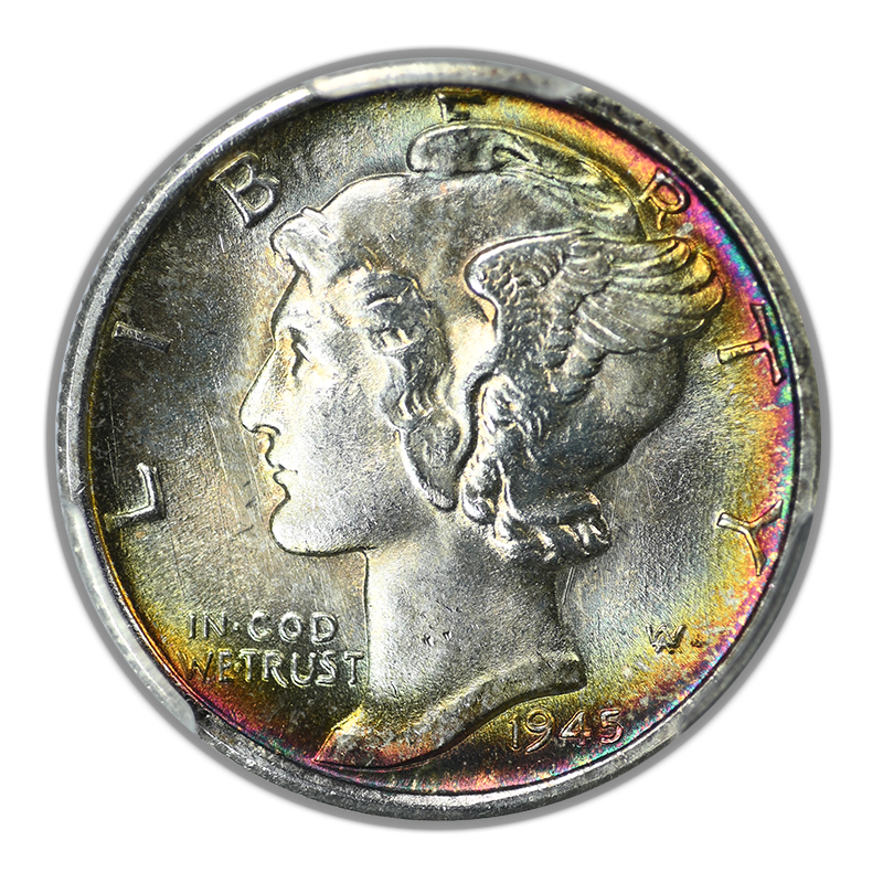 1945-S Mercury Dime 10C PCGS MS65 - TONED!