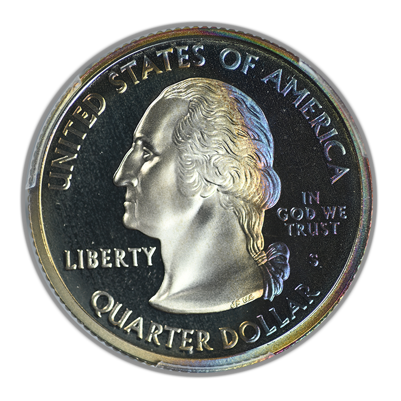 2000-S Proof Virginia Washington Quarter 25C PCGS PR68DCAM Deep Cameo - TONED!