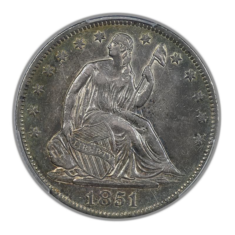 1851-O Liberty Seated Half Dollar 50C PCGS XF45