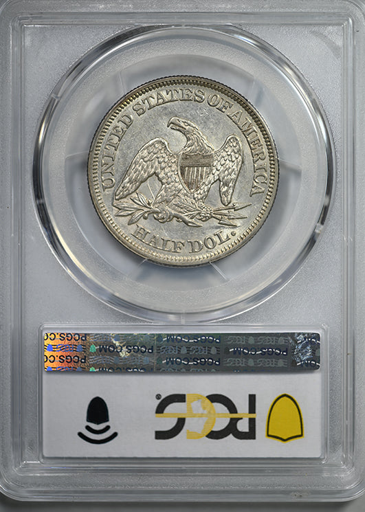 1858 Liberty Seated Half Dollar 50C PCGS AU58