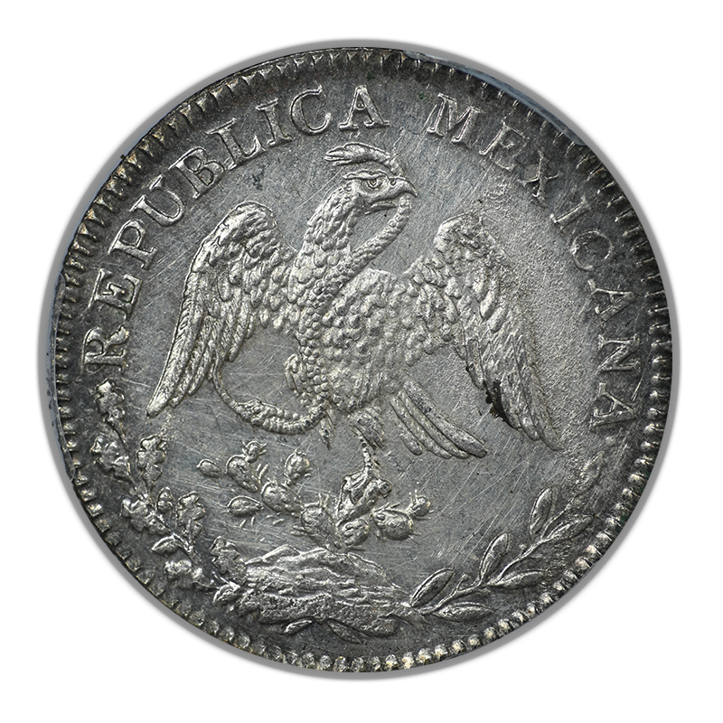 1838-Go PJ Mexico 2R Reales PCGS MS62