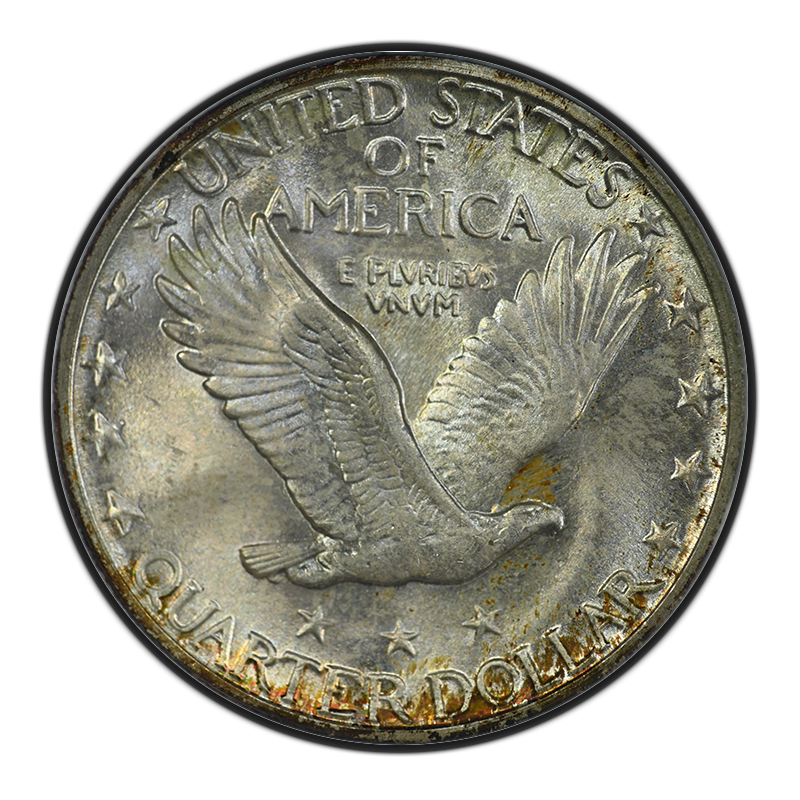 1929-S Standing Liberty Quarter 25C NGC MS67 Reverse
