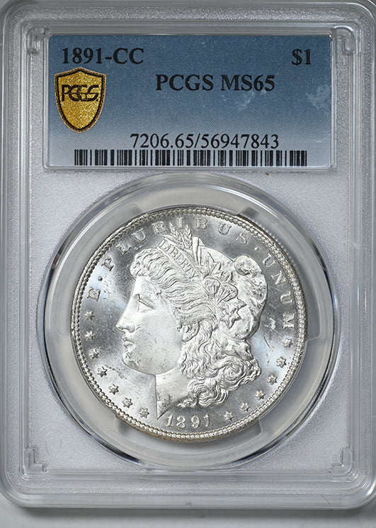 1891-CC Morgan Dollar $1 PCGS MS65
