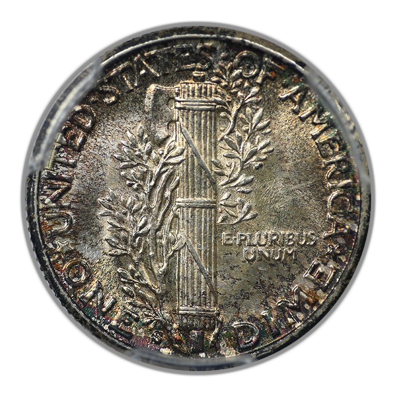 1929-S Mercury Dime 10C PCGS MS65FB - Full Bands