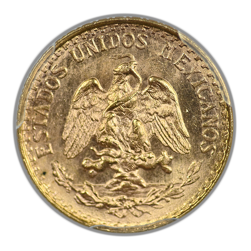 1947-Mo Mexico Gold Dos Pesos G2P PCGS MS66 KM-461