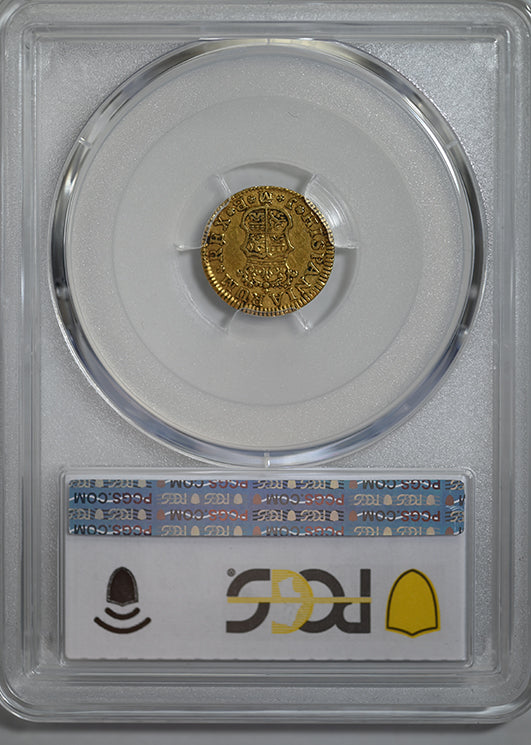 1750-M JB Spain Gold 1/2E Escudo PCGS VF30