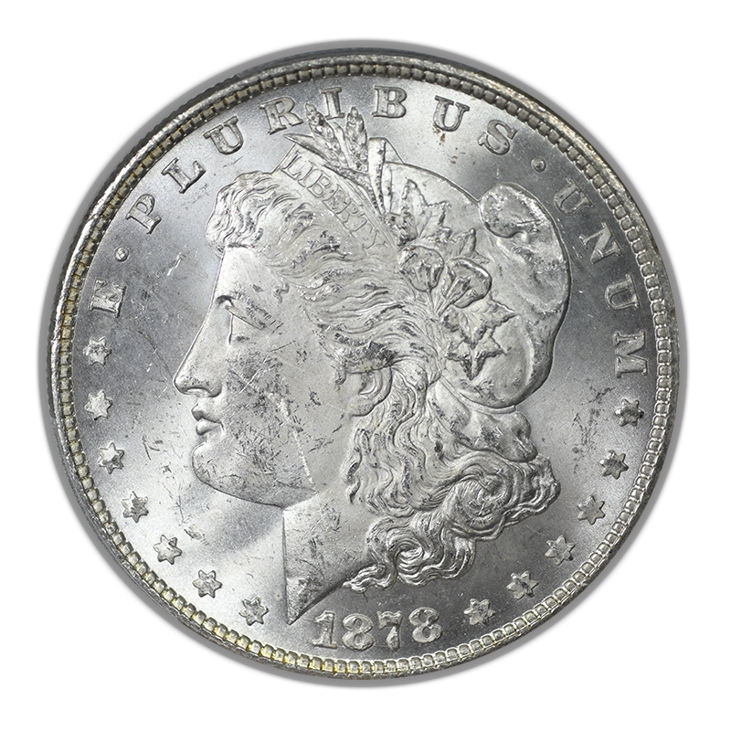 1878 8TF Morgan Dollar $1 PCGS MS62