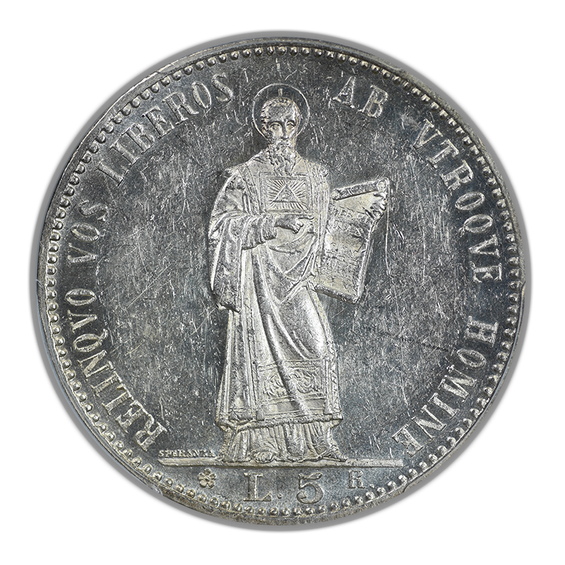 1898-R San Marino 5L Lire PCGS MS61