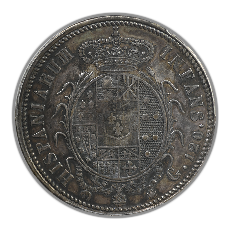 1815 Italy-Naples 120Gr Grana PCGS XF40 Dav-168 - TOP POP!