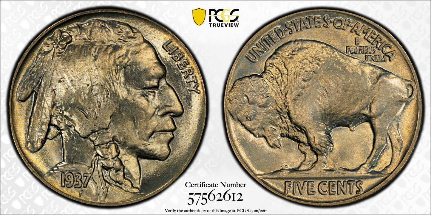 1937 Buffalo Nickel 5C PCGS MS67 CAC