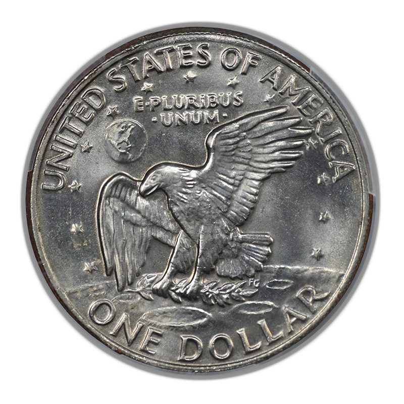 1978 Clad Eisenhower Ike Dollar $1 PCGS MS65 - Mint Error Partial Collar