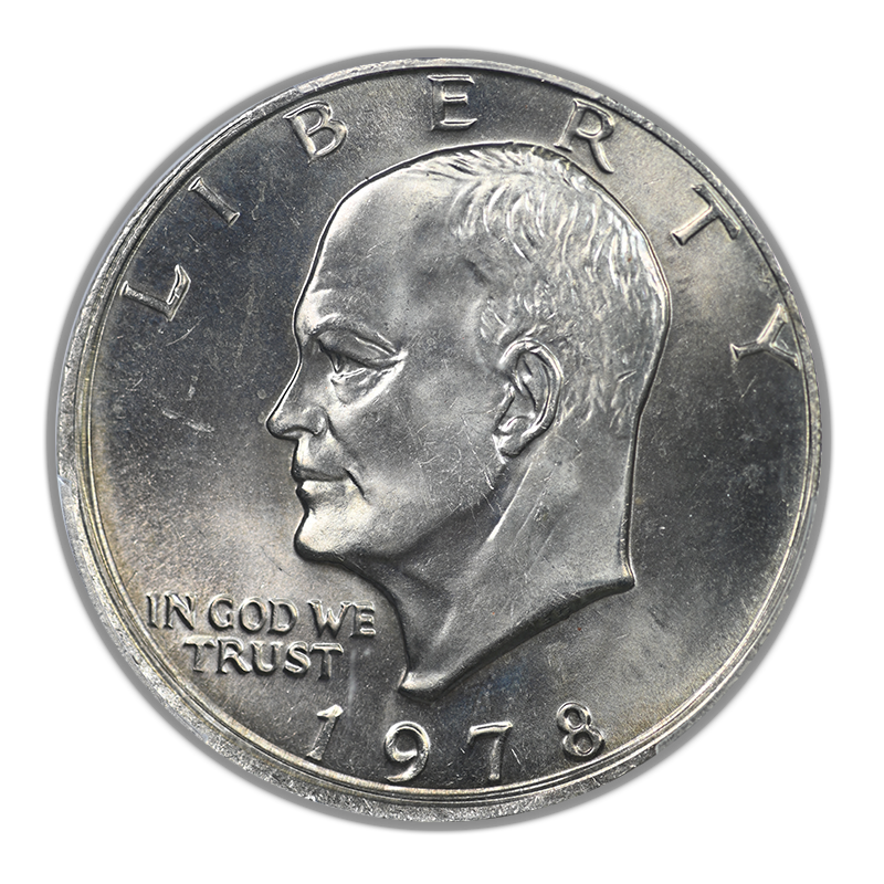 1978 Clad Eisenhower Ike Dollar $1 PCGS MS65 - Partial Collar Error