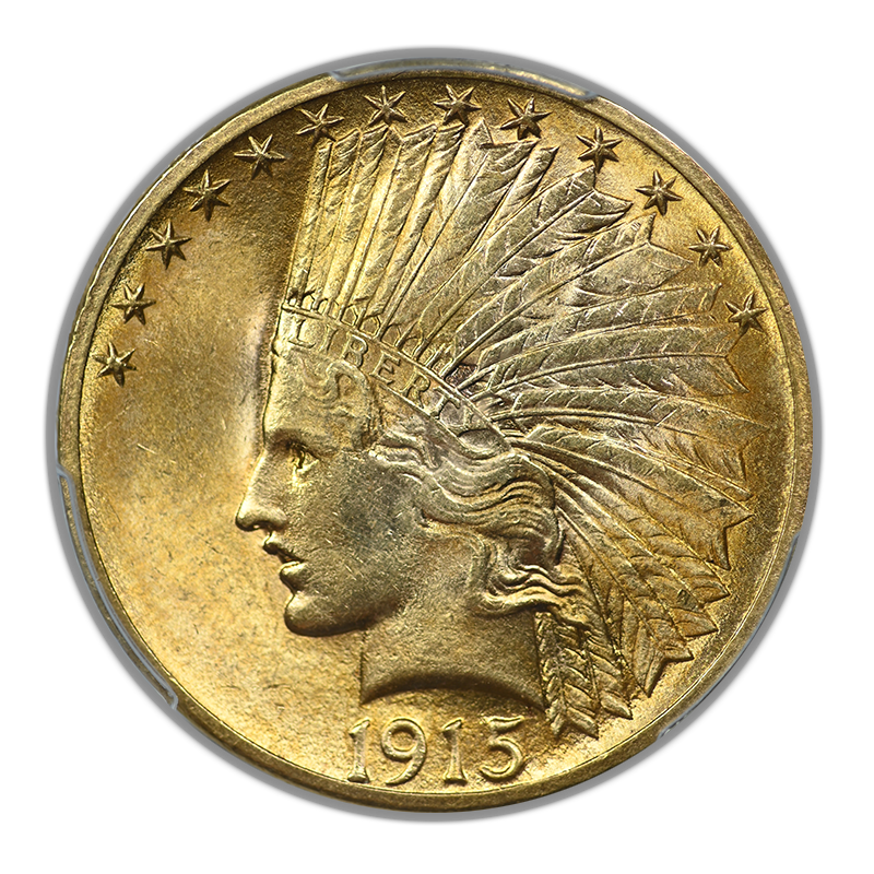 1915 Indian Head Gold Eagle $10 PCGS MS63