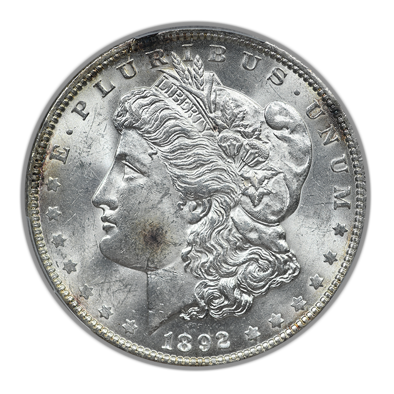 1892 Morgan Dollar $1 PCGS MS61