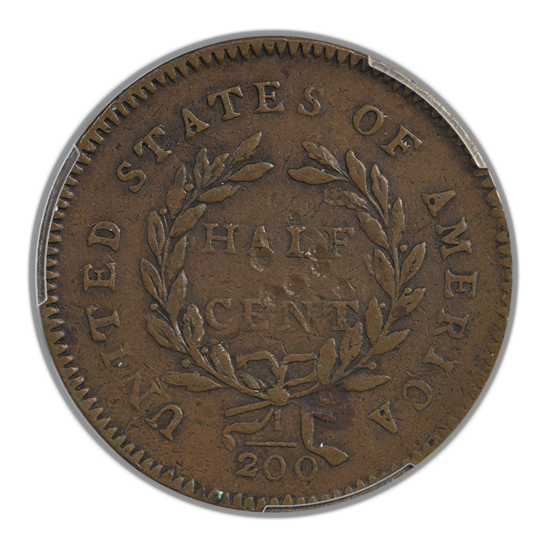1794 Liberty Cap Half Cent 1/2C PCGS Genuine XF Detail