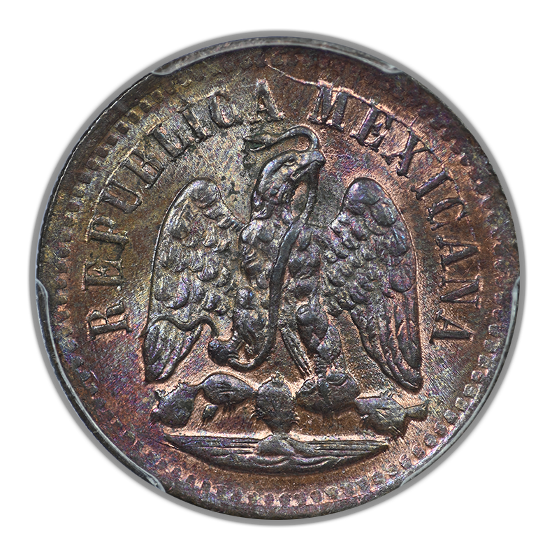 1891-Mo Mexico 1C Centavo PCGS MS64RB - TONED!