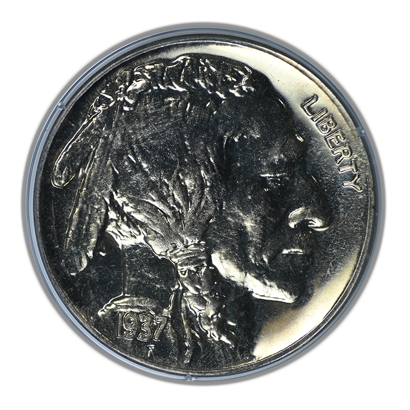 1937 Proof Buffalo Nickel 5C PCGS Rattler PR65 CAC