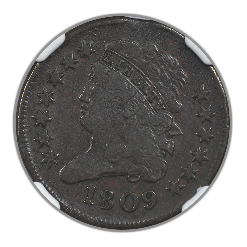 1809 Classic Head Half Cent 1/2C NGC F15BN