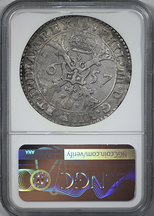 1657 Spanish Netherland 1PAT Patagon Brabant/Antwerp DAV-4462 NGC XF45