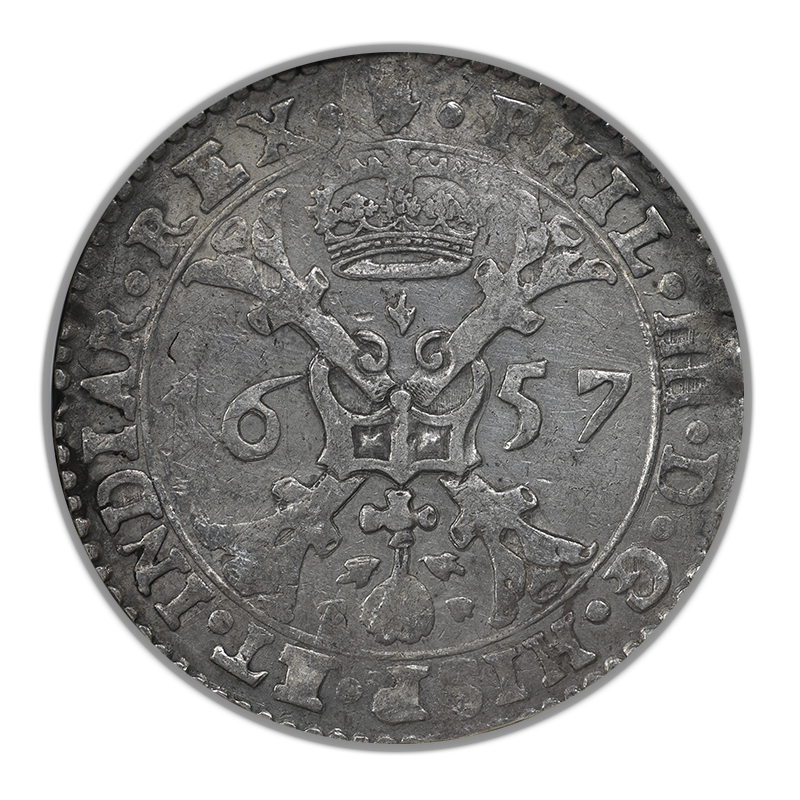1657 Spanish Netherland 1PAT Patagon Brabant/Antwerp DAV-4462 NGC XF45