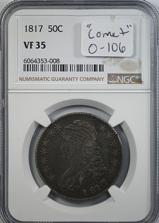 1817 Capped Bust Half Dollar 50C NGC VF35 - Comet O-106 Obverse Slab