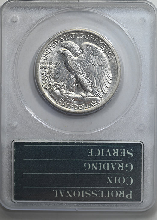 1916-D Walking Liberty Half Dollar 50C PCGS Rattler AU55