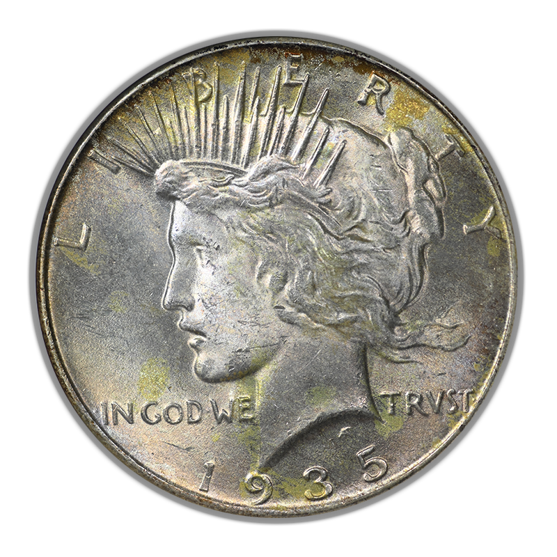 1935 Peace Dollar $1 ANACS MS64