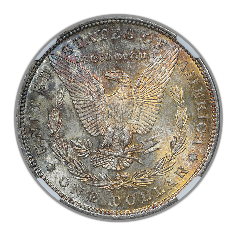 1897 Morgan Dollar $1 NGC MS64 - REVERSE TONED!