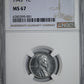 1943 Steel Lincoln Wheat Cent 1C NGC MS67 Obverse Slab