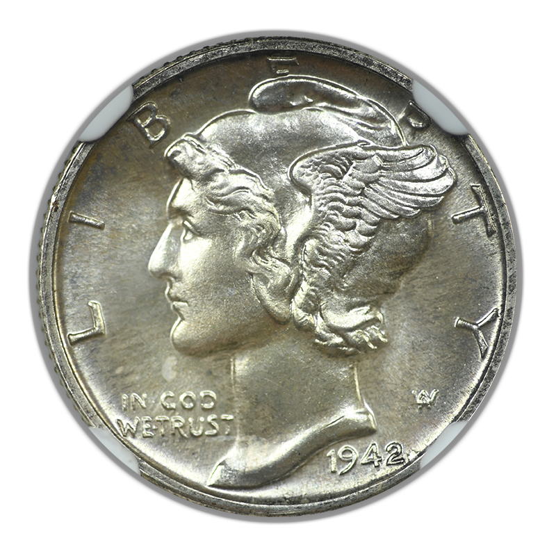 1942 Proof Mercury Dime 10C NGC PF68