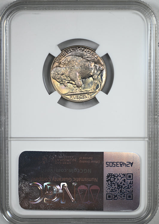 1938-D/S Buffalo Nickel 5C NGC MS67 CAC - TONED!