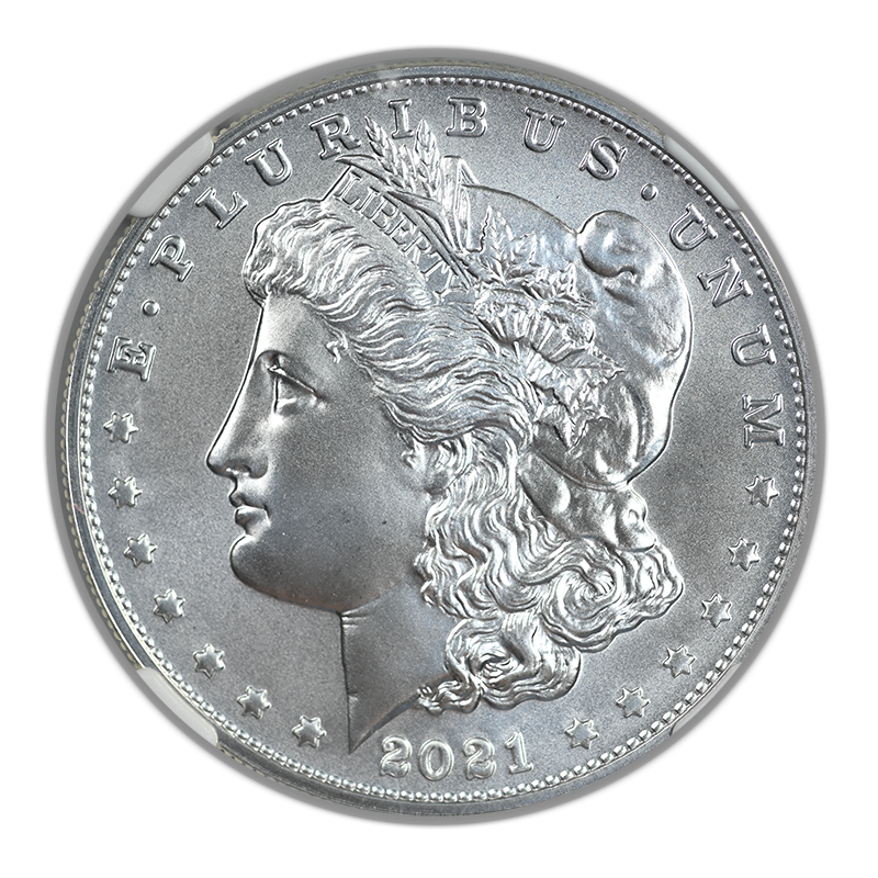 2021-CC Morgan Dollar $1 NGC MS70 - Carson City Privy Mark First Day of Issue - 100th Anniversary