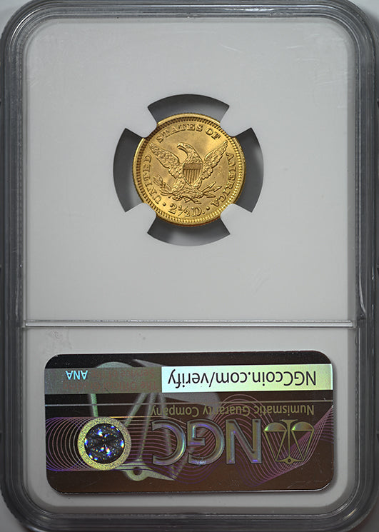 1906 Liberty Head Gold Quarter Eagle $2.50 NGC MS65 CAC Reverse Slab
