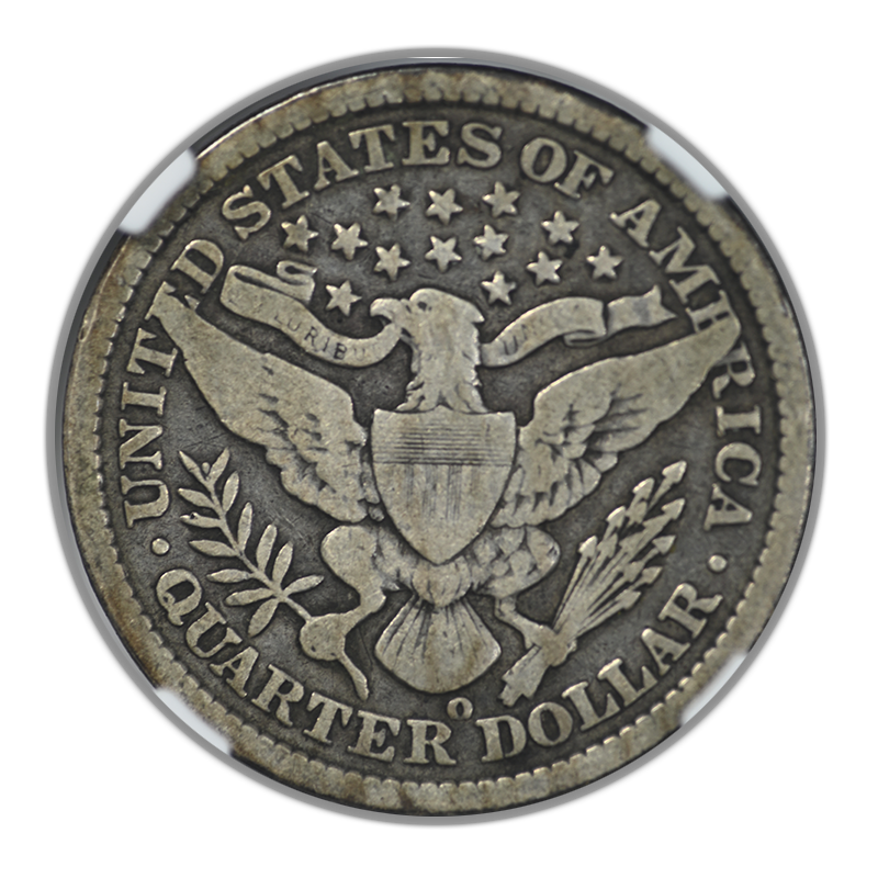 1896-O Barber Quarter 25C NGC VG8 Reverse