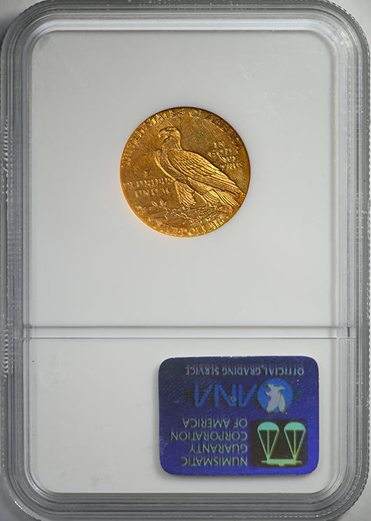 1909 Indian Head Gold Half Eagle $5 NGC AU58