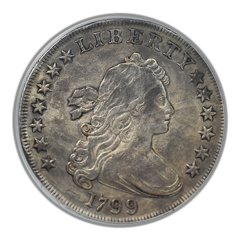 1799 Draped Bust Dollar $1 ICG F12 Details