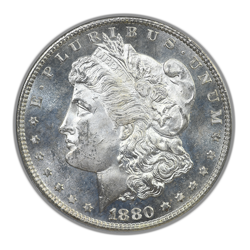 1880-S Morgan Dollar $1 PCGS MS63PL CAC OGH - Prooflike