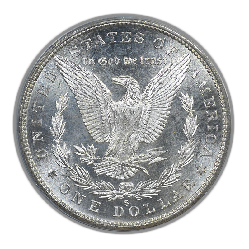 1880-S Morgan Dollar $1 PCGS MS63PL CAC OGH - Prooflike